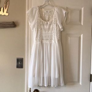Peach Love California white dress. Size S.